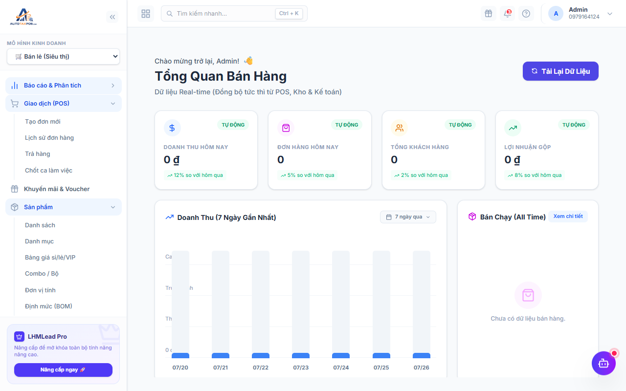 Quản lý doanh thu cửa hàng